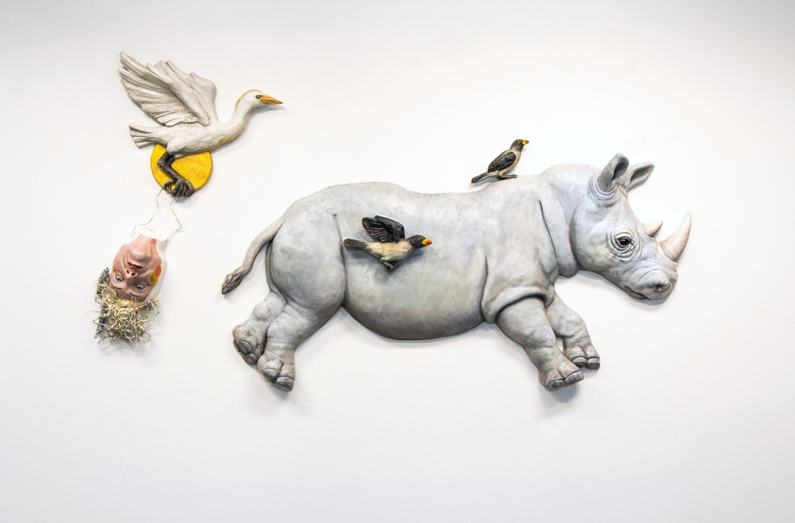 <h1><a href='/medlemmar/kristina-nilsdotter'>Kristina Nilsdotter</a></h1><h4>Noshörning med vänner - Psst! Upp-och-ner, Ada! (2019), Foto: Stefan L. Andersson</h4>